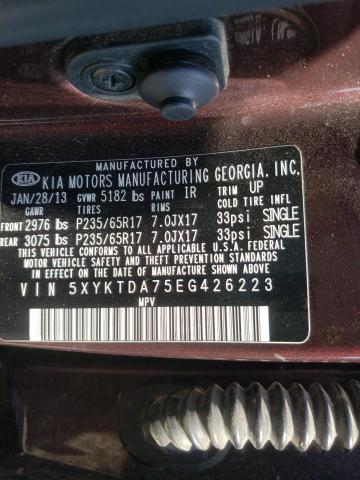 Photo 9 VIN: 5XYKTDA75EG426223 - KIA SORENTO LX 