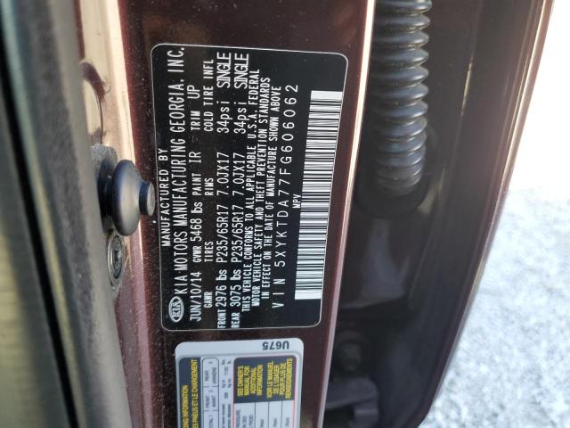 Photo 12 VIN: 5XYKTDA77FG606062 - KIA SORENTO 