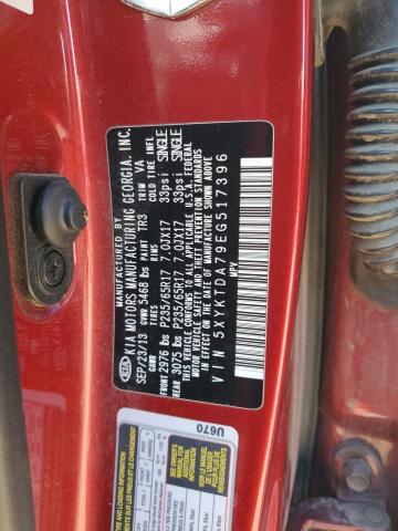 Photo 12 VIN: 5XYKTDA79EG517396 - KIA SORENTO 