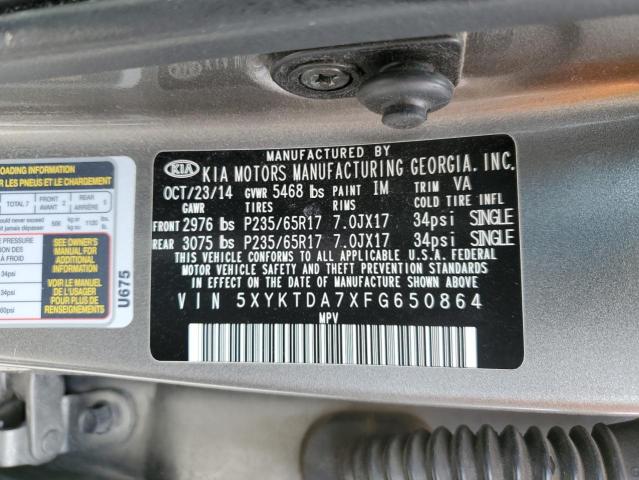 Photo 12 VIN: 5XYKTDA7XFG650864 - KIA SORENTO LX 