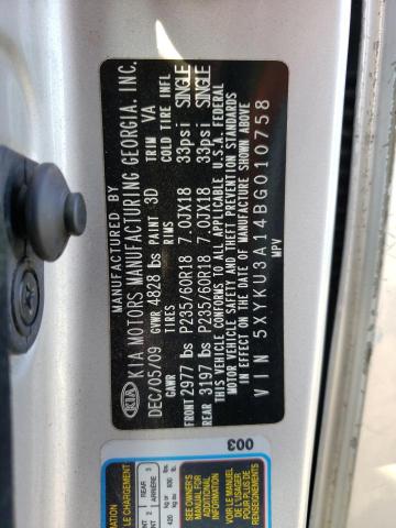 Photo 9 VIN: 5XYKU3A14BG010758 - KIA SORENTO EX 