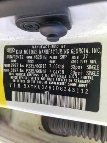 Photo 9 VIN: 5XYKU3A61DG343112 - KIA SORENTO EX 