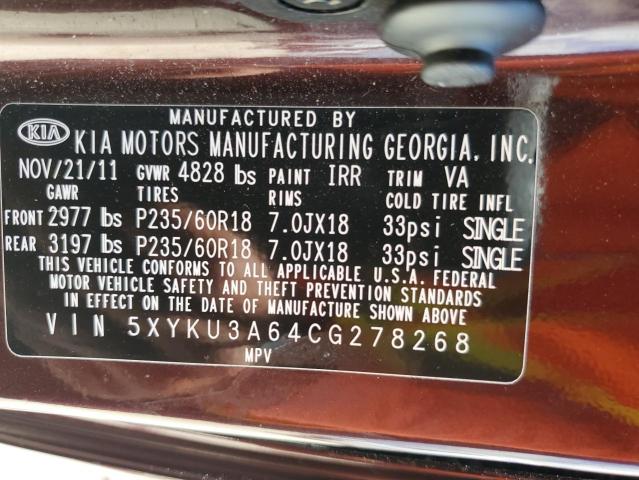 Photo 13 VIN: 5XYKU3A64CG278268 - KIA SORENTO 