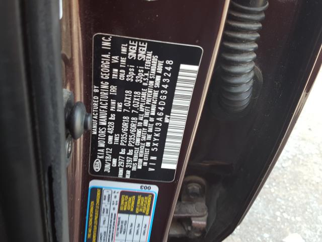 Photo 9 VIN: 5XYKU3A64DG343248 - KIA SORENTO EX 