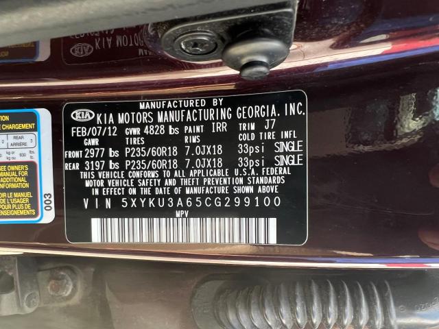 Photo 9 VIN: 5XYKU3A65CG299100 - KIA SORENTO EX 