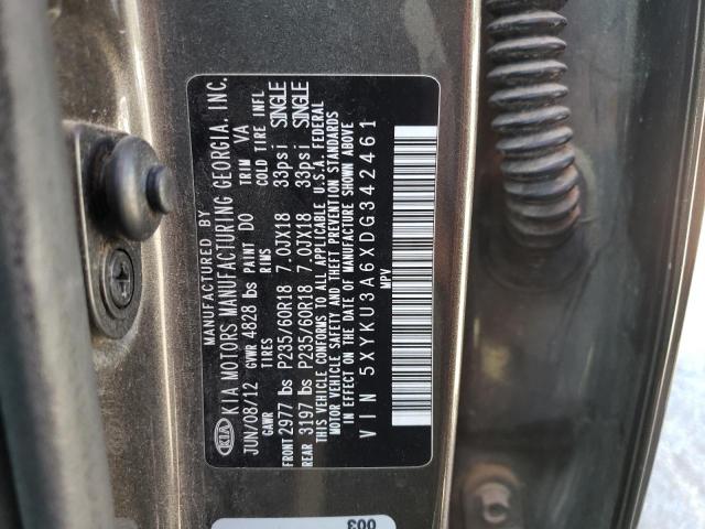 Photo 9 VIN: 5XYKU3A6XDG342461 - KIA SORENTO EX 