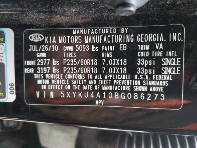 Photo 9 VIN: 5XYKU4A10BG086273 - KIA SORENTO EX 