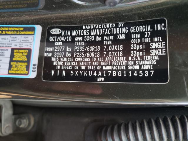 Photo 9 VIN: 5XYKU4A17BG114537 - KIA SORENTO EX 