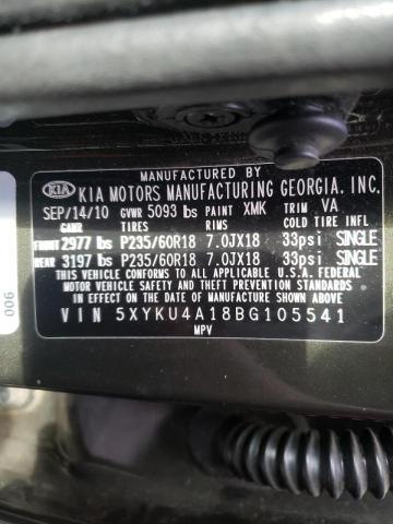 Photo 9 VIN: 5XYKU4A18BG105541 - KIA SORENTO EX 