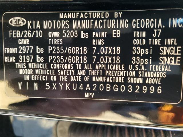 Photo 12 VIN: 5XYKU4A20BG032996 - KIA SORENTO EX 