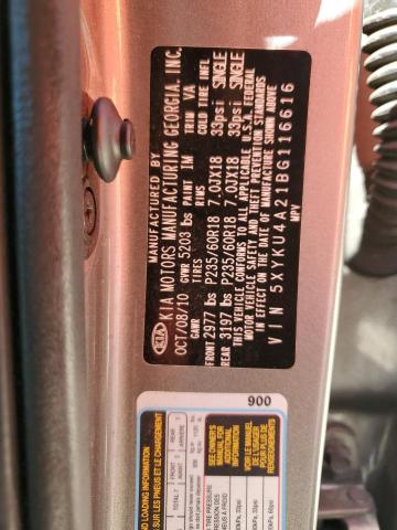 Photo 9 VIN: 5XYKU4A21BG116616 - KIA SORENTO EX 