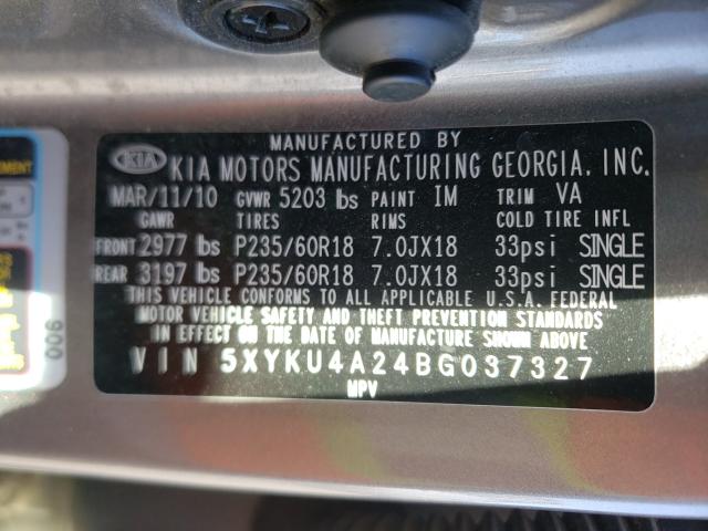 Photo 9 VIN: 5XYKU4A24BG037327 - KIA SORENTO EX 