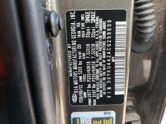 Photo 9 VIN: 5XYKU4A24CG299639 - KIA SORENTO EX 