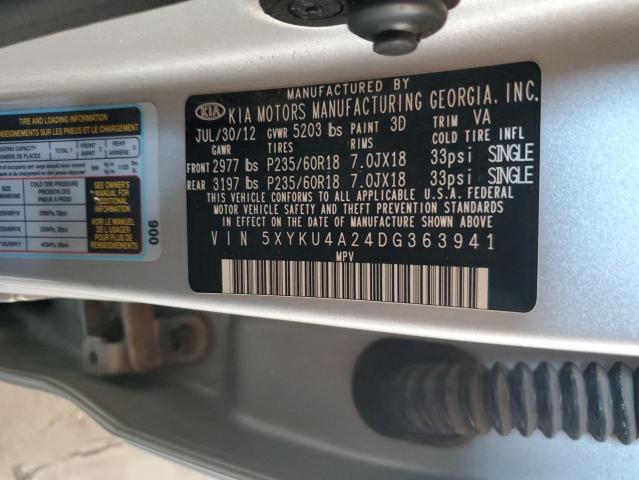 Photo 12 VIN: 5XYKU4A24DG363941 - KIA SORENTO EX 