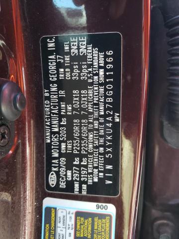 Photo 12 VIN: 5XYKU4A27BG011966 - KIA SORENTO EX 