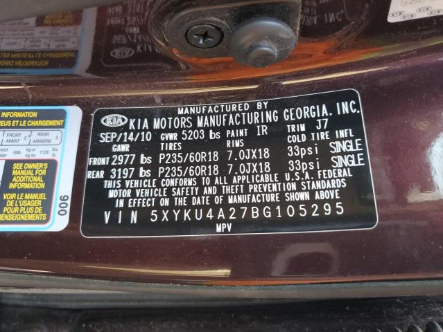 Photo 11 VIN: 5XYKU4A27BG105295 - KIA SORENTO 