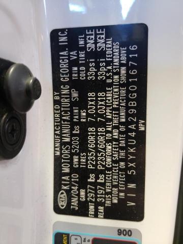 Photo 9 VIN: 5XYKU4A29BG016716 - KIA SORENTO EX 