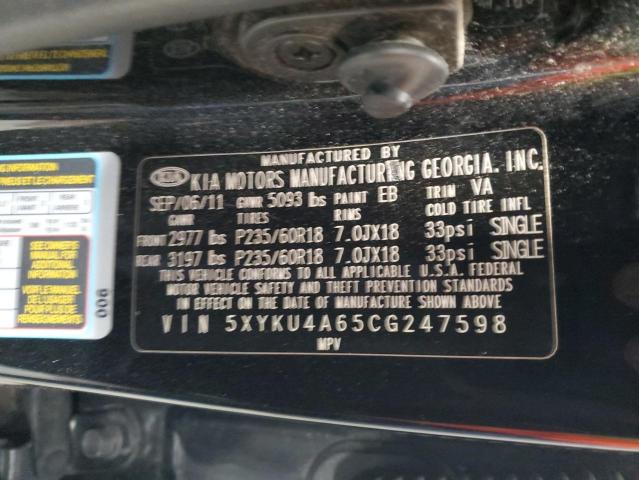 Photo 12 VIN: 5XYKU4A65CG247598 - KIA SORENTO EX 