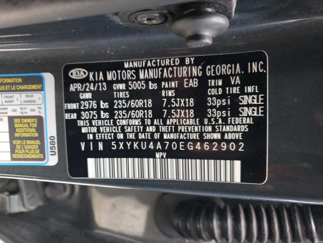 Photo 12 VIN: 5XYKU4A70EG462902 - KIA SORENTO EX 