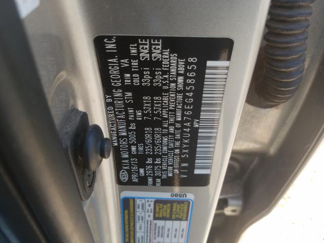 Photo 9 VIN: 5XYKU4A76EG458658 - KIA SORENTO EX 