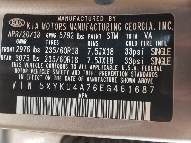 Photo 9 VIN: 5XYKU4A76EG461687 - KIA SORENTO EX 