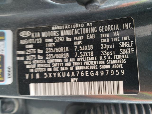 Photo 9 VIN: 5XYKU4A76EG497959 - KIA SORENTO EX 