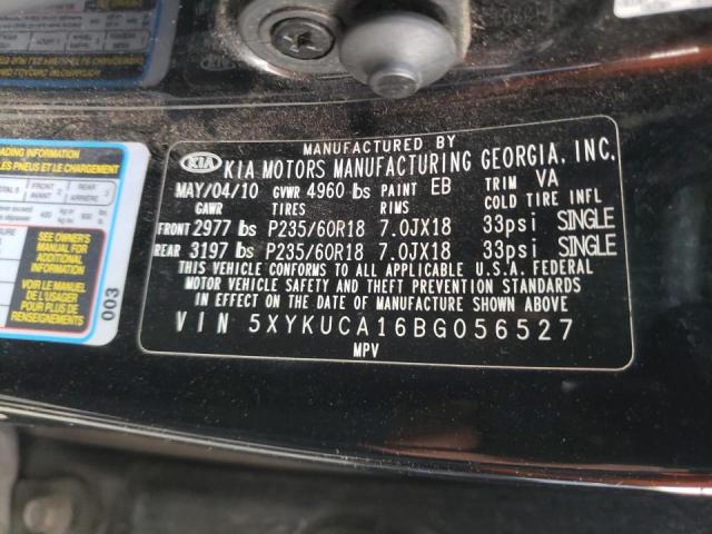 Photo 9 VIN: 5XYKUCA16BG056527 - KIA SORENTO 