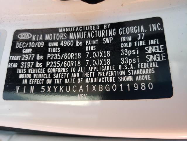 Photo 11 VIN: 5XYKUCA1XBG011980 - KIA SORENTO EX 