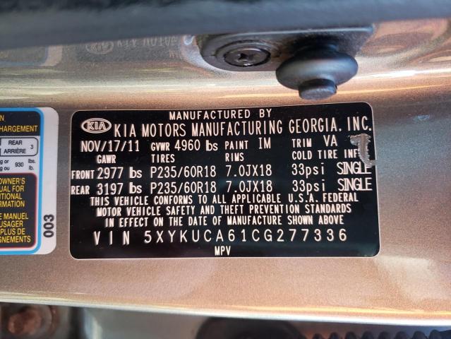 Photo 9 VIN: 5XYKUCA61CG277336 - KIA SORENTO EX 