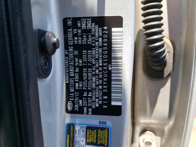 Photo 12 VIN: 5XYKUCA61DG349024 - KIA SORENTO EX 