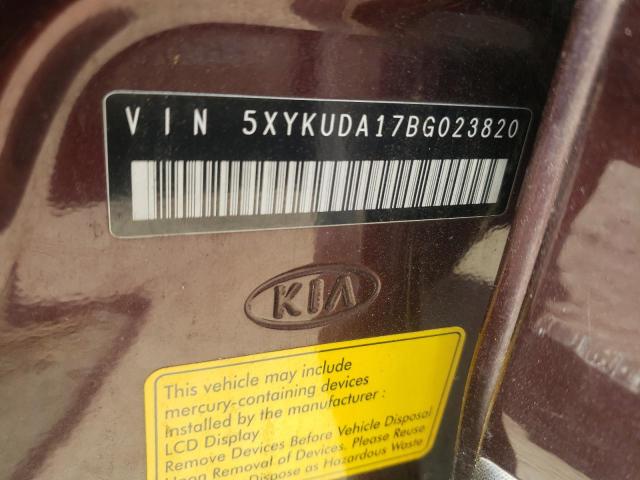 Photo 9 VIN: 5XYKUDA17BG023820 - KIA SORENTO EX 