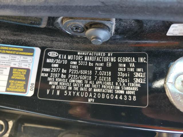 Photo 12 VIN: 5XYKUDA20BG044338 - KIA SORENTO 