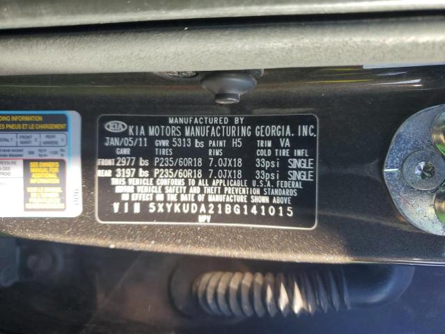 Photo 12 VIN: 5XYKUDA21BG141015 - KIA SORENTO EX 