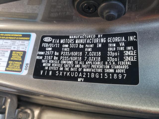 Photo 9 VIN: 5XYKUDA21BG151897 - KIA SORENTO EX 