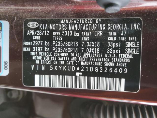 Photo 13 VIN: 5XYKUDA21DG326409 - KIA SORENTO EX 