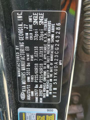 Photo 11 VIN: 5XYKUDA23CG243286 - KIA SORENTO EX 