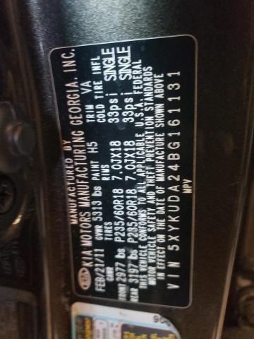 Photo 9 VIN: 5XYKUDA24BG161131 - KIA SORENTO EX 