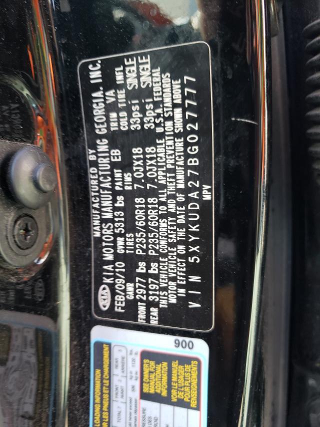 Photo 9 VIN: 5XYKUDA27BG027777 - KIA SORENTO EX 