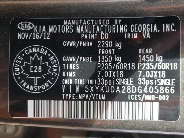 Photo 12 VIN: 5XYKUDA28DG405866 - KIA SORENTO EX 