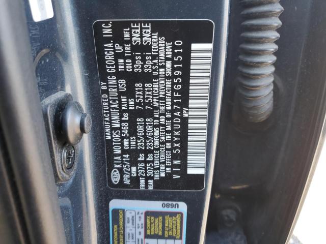 Photo 13 VIN: 5XYKUDA71FG591510 - KIA SORENTO EX 