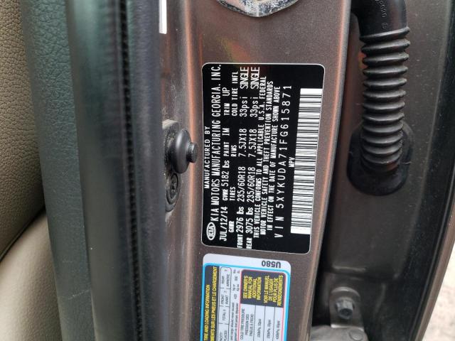 Photo 11 VIN: 5XYKUDA71FG615871 - KIA SORENTO EX 