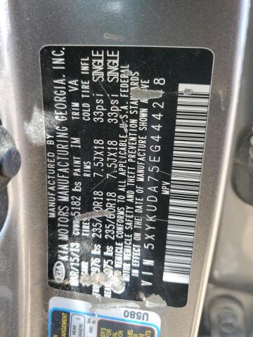 Photo 11 VIN: 5XYKUDA75EG444248 - KIA SORENTO EX 