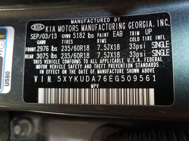 Photo 9 VIN: 5XYKUDA76EG509561 - KIA SORENTO EX 