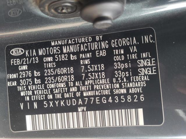 Photo 11 VIN: 5XYKUDA77EG435826 - KIA SORENTO 