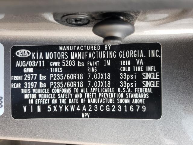 Photo 9 VIN: 5XYKW4A23CG231679 - KIA SORENTO SX 