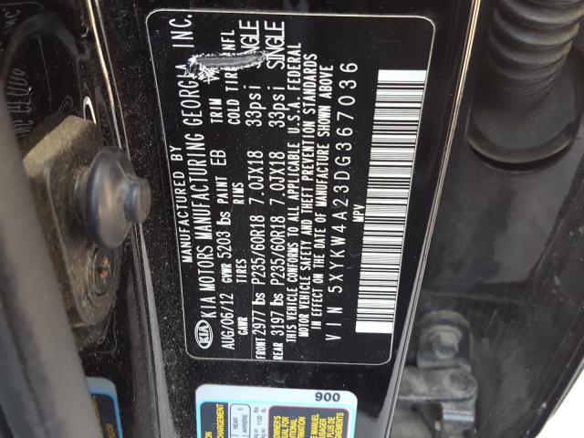 Photo 9 VIN: 5XYKW4A23DG367036 - KIA SORENTO SX 