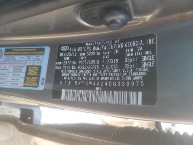 Photo 9 VIN: 5XYKW4A24DG336975 - KIA SORENTO SX 