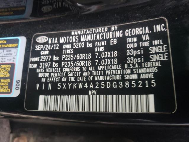 Photo 11 VIN: 5XYKW4A25DG385215 - KIA SORENTO SX 