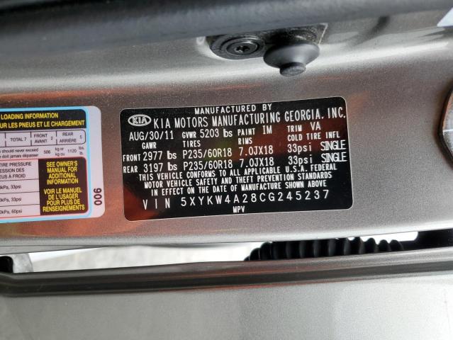 Photo 12 VIN: 5XYKW4A28CG245237 - KIA SORENTO SX 