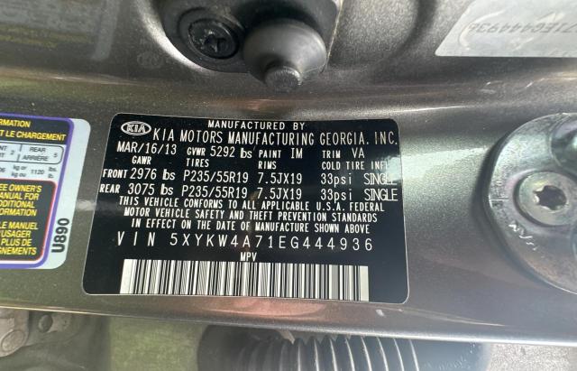 Photo 9 VIN: 5XYKW4A71EG444936 - KIA SORENTO 